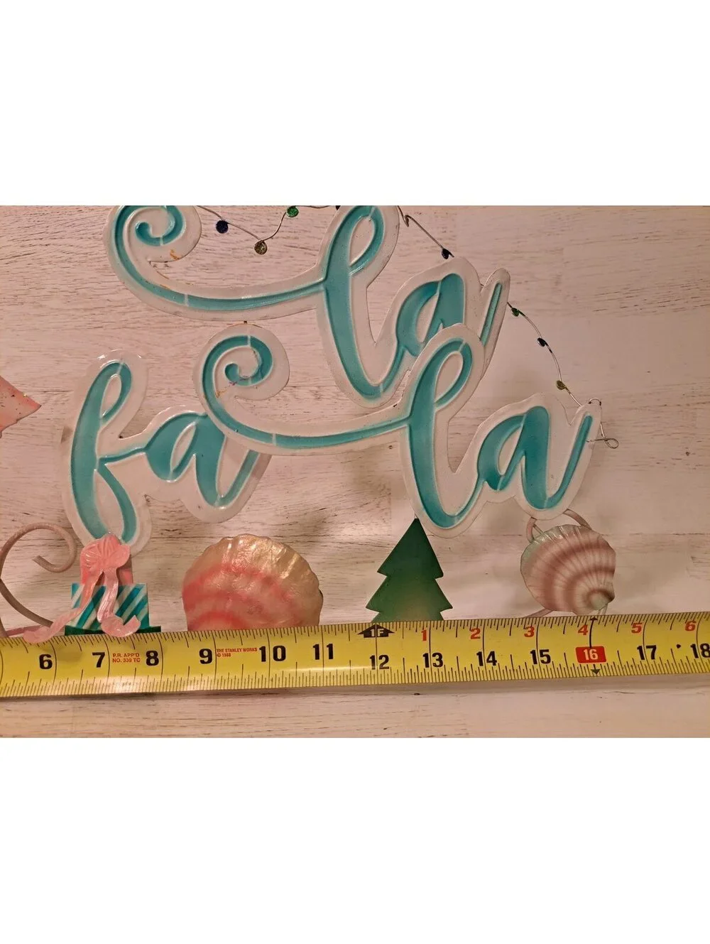 Flamingo Fa La La Holiday Decor Tropical Beach Christmas Costal Table Decor